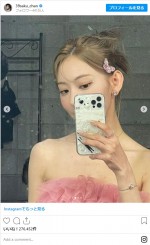 宮脇咲良、撮影オフショットを公開　※「宮脇咲良」インスタグラム