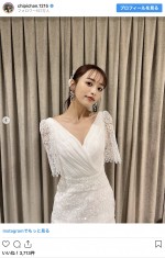 近藤千尋、7年ぶりのウェディングドレス　※「近藤千尋」インスタグラム