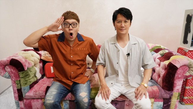 YouTube「HikakinTV」に出演する（左から）HIKAKIN、福山雅治