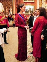 バッキンガム宮殿で行われた外交団歓迎のパーティーに参加したキャサリン皇太子妃