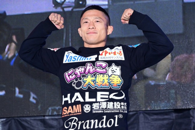 「RIZIN.40」公開計量に出席した堀口恭司