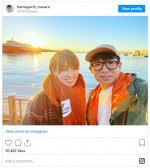 妻・南明奈と初日の出をバックにパシャリ　※「濱口優（よゐこ）」インスタグラム