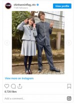 佐野勇斗＆生駒里奈、高校制服ショット　※ドラマ『真犯人フラグ』公式インスタグラム