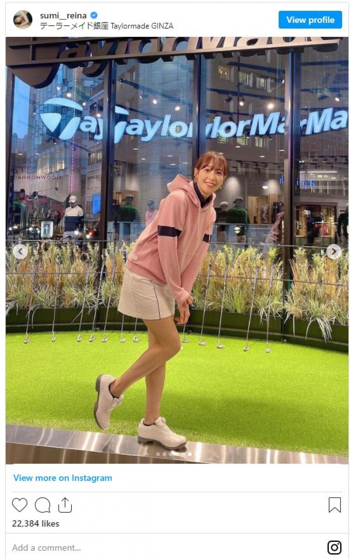 鷲見玲奈「みなさんはどれが好きですか？」キュートなワンピ姿ほかゴルフコーデ大放出