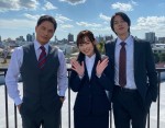 【写真】山下智久×福原遥×市原隼人、『正直不動産』オフショット