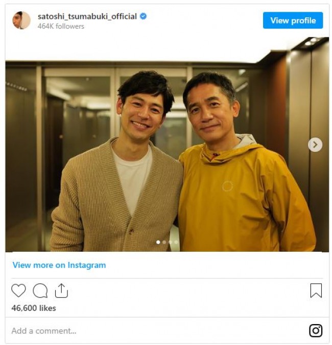 妻夫木聡とトニー・レオン ※「妻夫木聡」インスタグラム