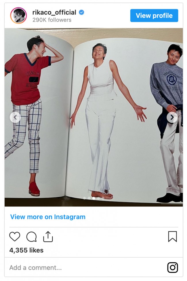 写真）RIKACO、28歳の頃のスタイルブックを投稿 「ぜんぜん