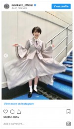 乃木坂46・10周年ライブのオフショットを披露した伊藤万理華　※「伊藤万理華」インスタグラム