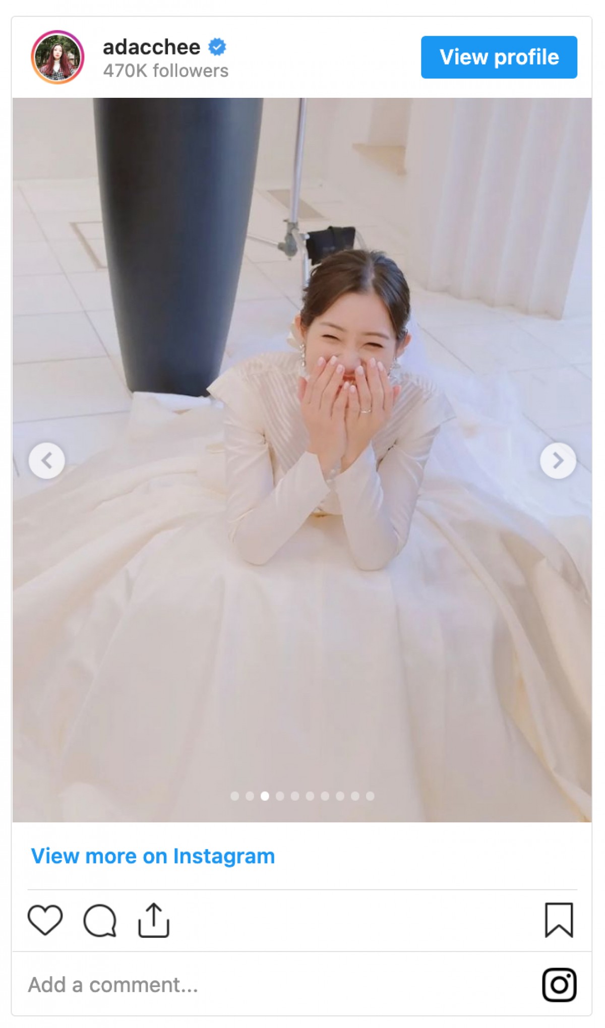 足立梨花、純白ウエディングドレス姿に反響「美しすぎる」「似合ってて素敵」