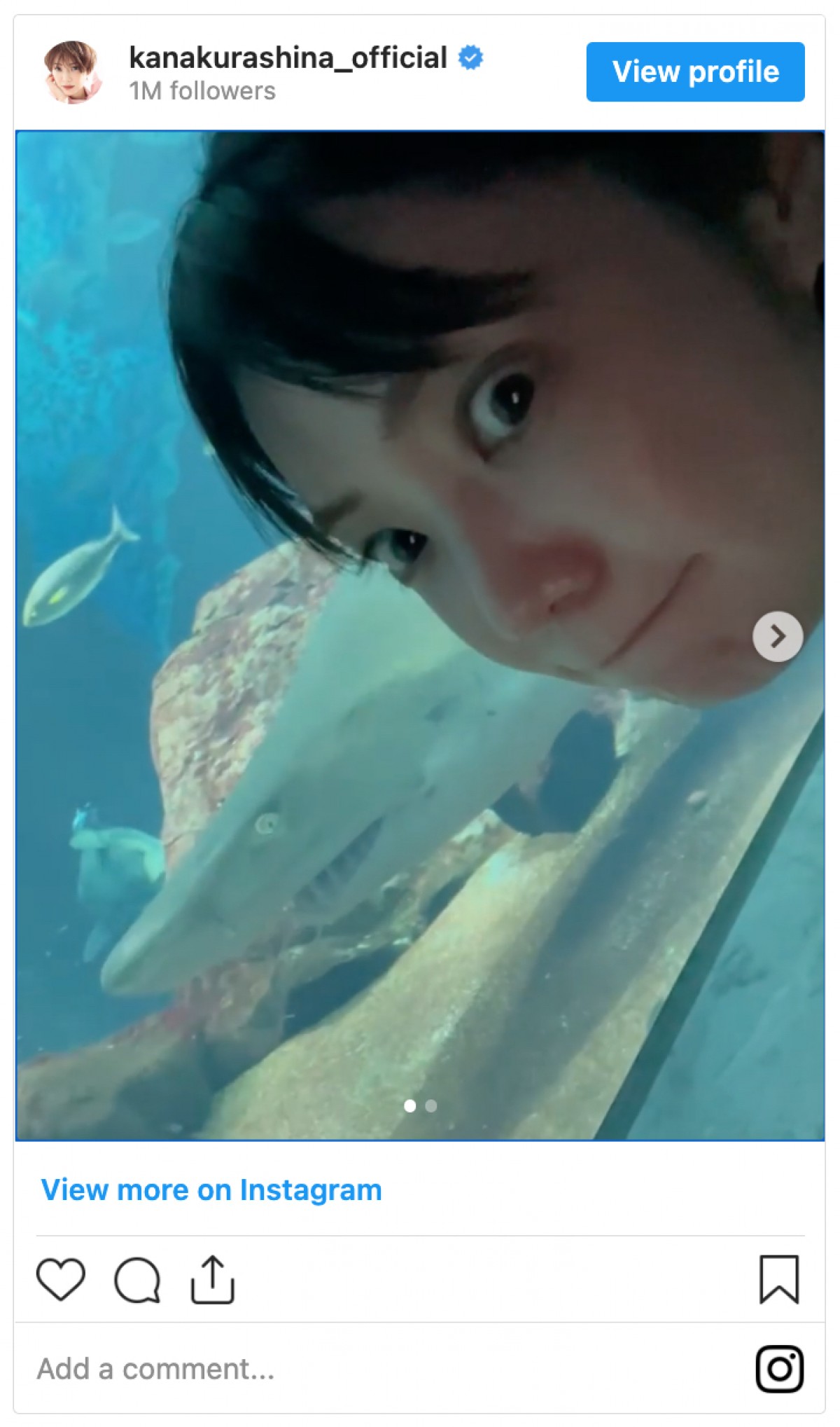 倉科カナ、水族館を満喫の姿に反響「デート気分になれます!!」