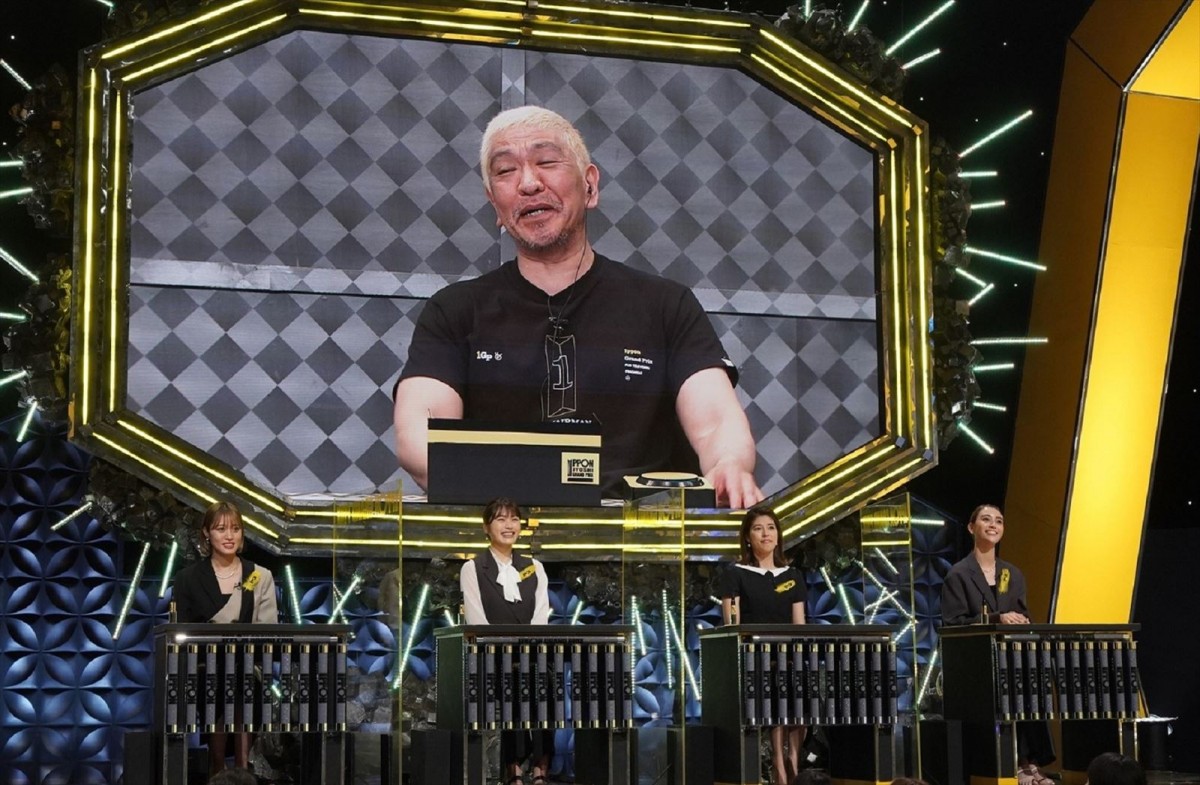 土曜プレミアム『まっちゃんねる』に出演する(上段)松本人志(下段左から)王林、渋谷凪咲(NMB48)、神田愛花、滝沢カレン