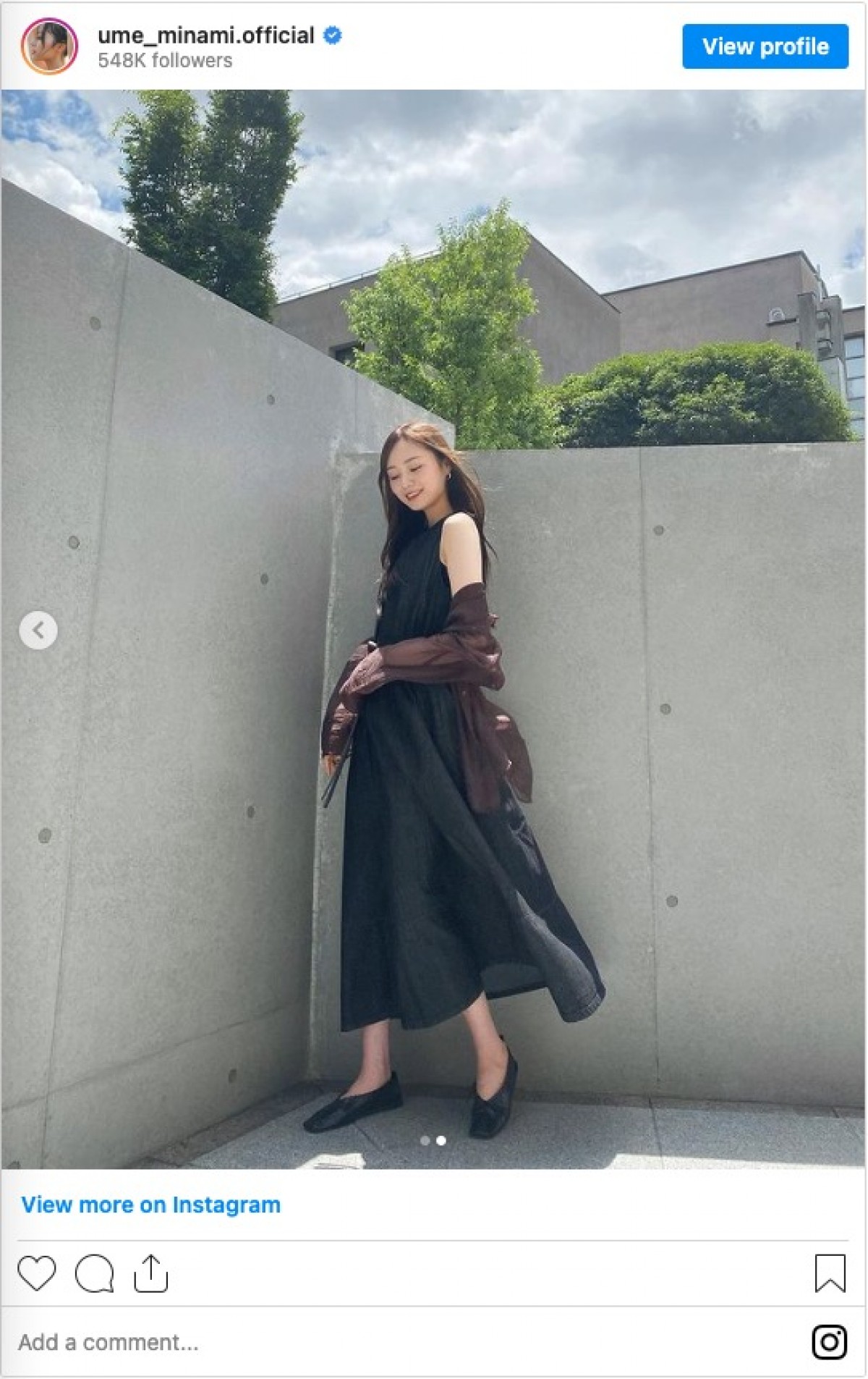170cmの高身長　乃木坂46・梅澤美波、ワンピースで美しい姿「一枚さらっと、楽ちん！」