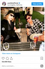 （左から）YOSHIKI、イ・ビョンホン　※「YOSHIKI」インスタグラム