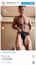 全日本マスターズボディビル大会に出場したなかやまきんに君　※「なかやまきんに君」インスタグラム