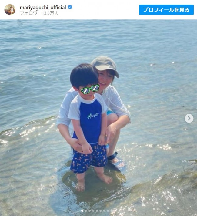 家族で夏休みを過ごす矢口真里　※「矢口真里」インスタグラム