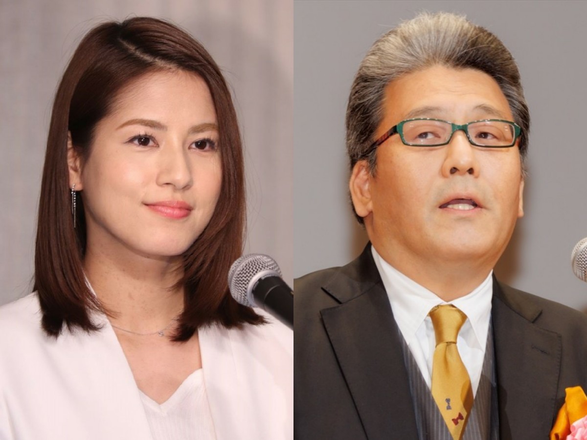 (左から)永島優美アナ、軽部真一アナ