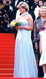 1987年にカンヌ国際映画祭を訪れたダイアナ妃