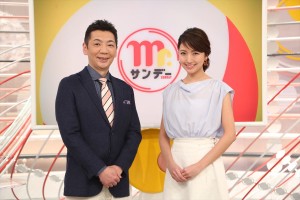 『Mr.サンデー』メインキャスターの（左から）宮根誠司、三田友梨佳アナ