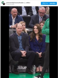 ウィリアム皇太子＆キャサリン妃がバスケットを観戦　※「プリンス＆プリンセス・オブ・ウェールズ」ツイッター