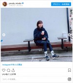 長男との“仲直りラン”を楽しんだ安田美沙子 ※「安田美沙子」インスタグラム