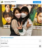 土屋太鳳（左）、“会いたかった人”石井杏奈（右）と　※「土屋太鳳」インスタグラム