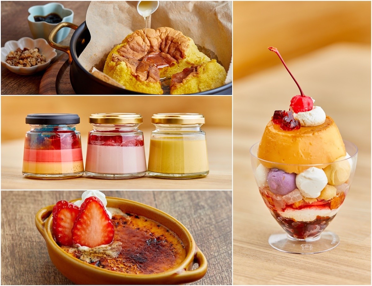 「私のプリン食堂」カフェ、大阪にオープン！　プリンをアレンジしたメニューを用意