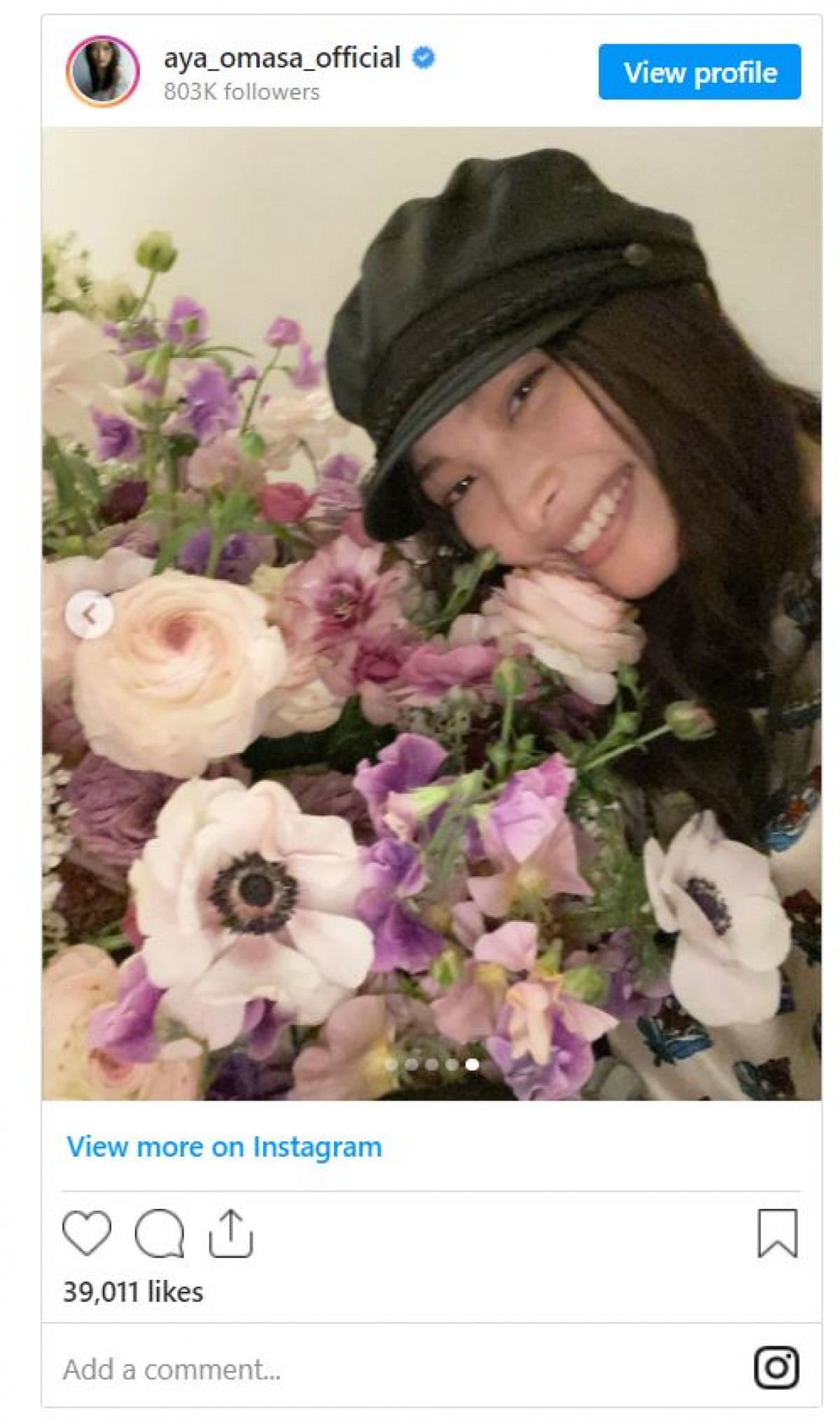 12月に結婚発表の大政絢、31歳誕生日報告に祝福の声「素敵な旦那さまと素敵一年に」