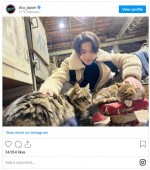 癒やししかない猫を愛でる横浜流星の図　※ドラマ『DCU』公式インスタグラム