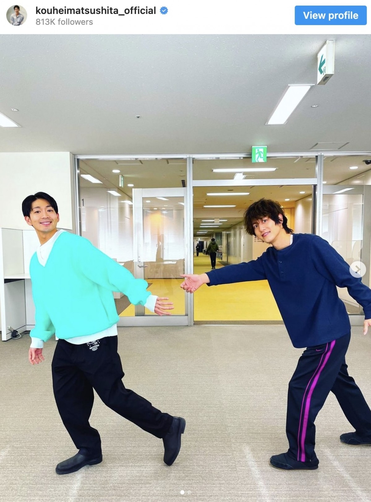 (左から)松下洸平、溝端淳平 ※「松下洸平」インスタグラム