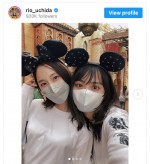 【写真】内田理央＆松井玲奈、ペアルックでディズニーシー満喫　「ペアルック可愛い」「ラブラブ」と反響