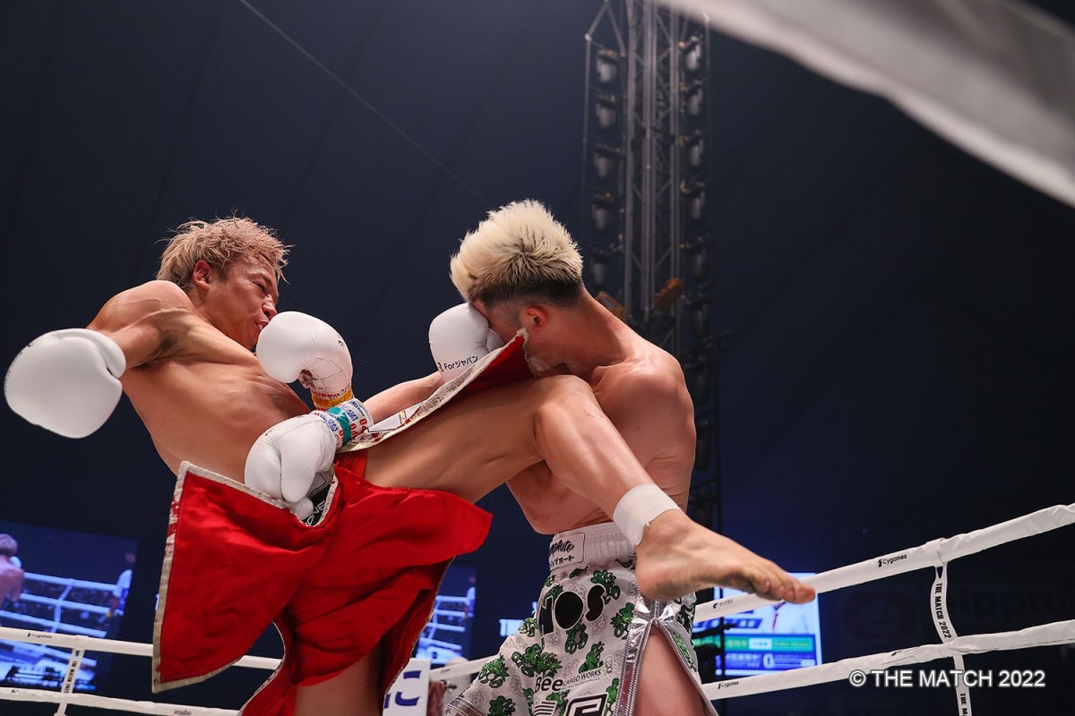 『THE MATCH』対戦表明から6年7ヵ月　那須川天心が判定で武尊に勝利