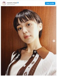 「衝動に負けました」雰囲気激変のオン眉ショートヘアに　※「宮司愛海（フジテレビ）」インスタグラム
