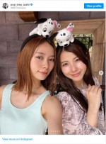 朝日奈央、元アイドリング!!!倉田瑠夏とディズニーランドを満喫　※「朝日奈央」インスタグラム