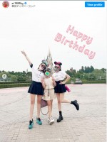 長女の10歳の誕生日に東京ディズニーランドを訪れた加護亜依　※「加護亜依」インスタグラム