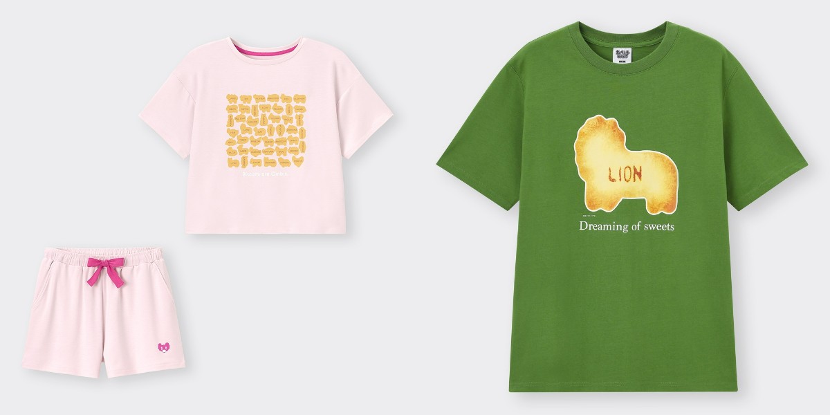 「たべっ子どうぶつ」×「GU」コラボ第2弾！　Tシャツやルームウェアなど8．11発売