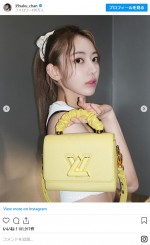 宮脇咲良、ポニーテール×舌出しショット　※「宮脇咲良」インスタグラム