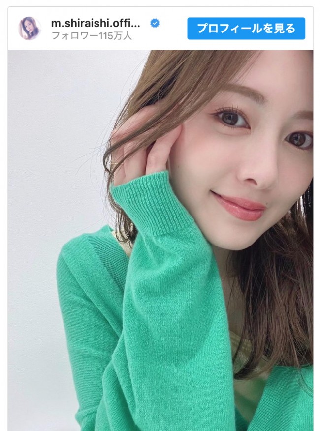 白石麻衣、爽やかどアップ自撮りショット ※「白石麻衣」インスタグラム