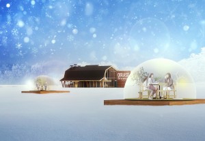 青森に“かまくら”型のレストラン期間限定オープン！　透明ドームで雪国らしい風景を満喫