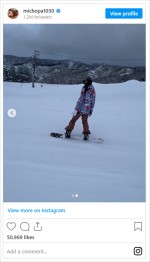 みちょぱ、カッコよすぎるスノボ姿　※「池田美優」インスタグラム