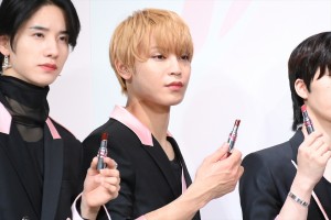 與那城奨、「YSL BEAUTY 新作リップ発売＆JO1ジャパン アンバサダー就任会見」に登場