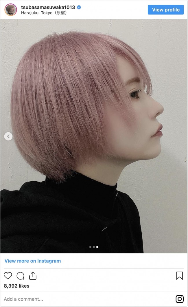 益若つばさ 久々ピンクヘアでイメチェンに反響 めっちゃ綺麗 ハイパー似合う 22年1月12日 写真 クランクイン