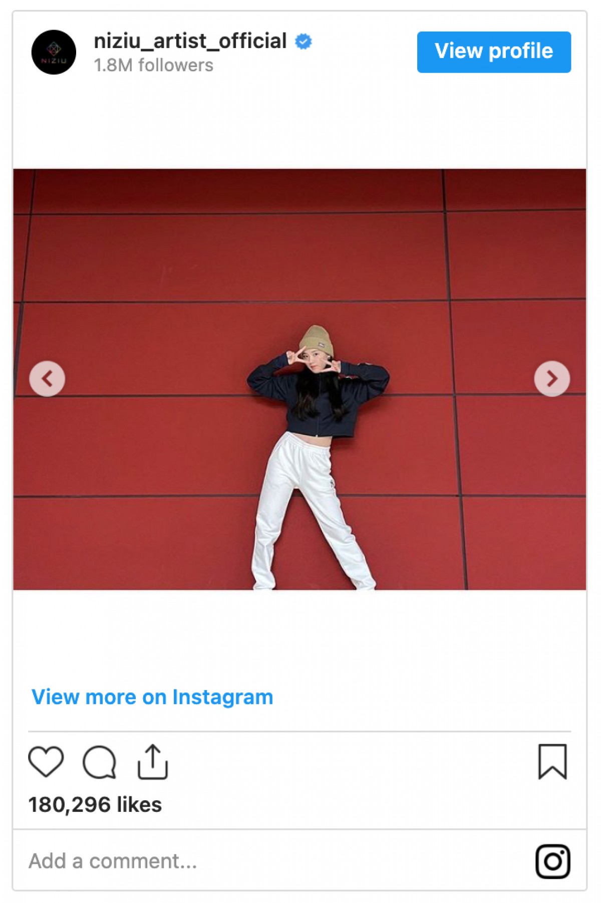 20歳になったRIO ※「NiziU」公式インスタグラム