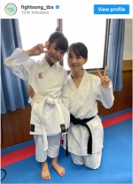 【写真】『ファイトソング』清原果耶、幼少期演じる小松ハンナとおそろい道着2ショットに反響