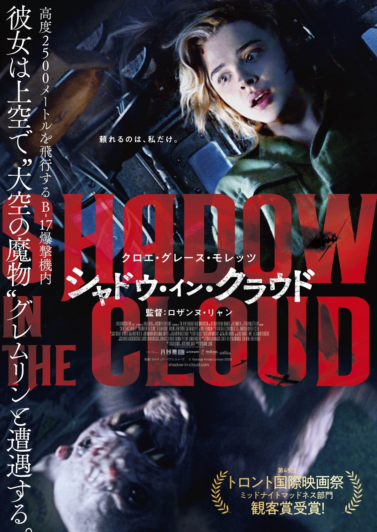 ＜ホラー映画ナビ＞クロエ・モレッツの新たな代表作！　痛快娯楽ホラーアクション『シャドウ・イン・クラウド』