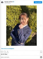 福原遥の制服姿　※「福原遥」インスタグラム