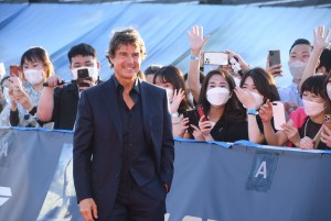 映画『トップガン マーヴェリック』ジャパンプレミア・レッドカーペットセレモニーに登場したトム・クルーズ