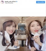 （左から）佐藤楓、梅澤美波　※「佐藤楓」インスタグラム