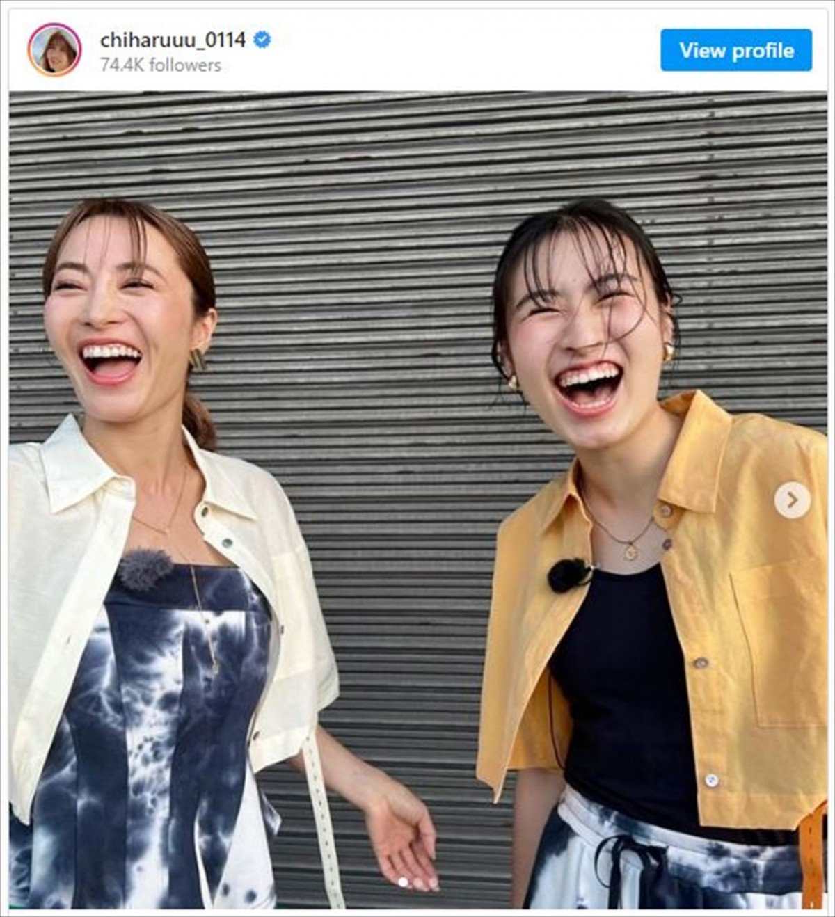 新山千春＆娘もあ、親子で“おそろいコーデ”に反響「笑い方もお揃い」