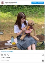 橋本環奈、セーラー服姿でお弁当タイム ※「橋本環奈＆井手上漠マネージャー」インスタグラム
