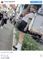 華原朋美のセーラー服姿　※「華原朋美」インスタグラム